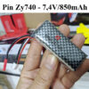 Pin Lipo 2S – 7,4V/850mAh. Dòng Xả 25C. Pin Máy Bay Zy-740