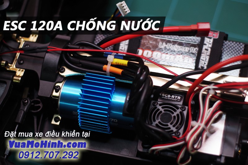 xe điều khiển chạy pin sử dụng đọng cơ 3 pha brushless